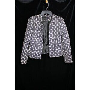 Women's Banana Republic Quilted Blazer - Size 4 Black and White